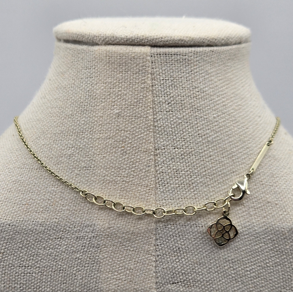 KENDRA SCOTT Elisa Coral Stone Small Pendant 14K over Brass Adjustable - Picture 5 of 8